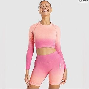 Gymshark Adapt Ombre Seamless Long Sleeve Crop Top